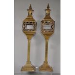 Antique pair Russian brass candlesticks