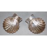 Pair Mexican sterling silver ashtrays