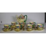 Fifteen piece Crown Staffordshire coffee set