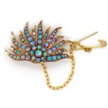 Antique Australian 15ct gold and opal brooch