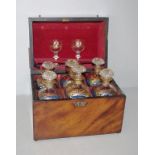 Georgian six decanter fitted boxed tantalus