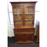 William IV mahogany secretaire bookcase