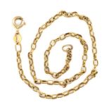 9ct gold cable link bracelet