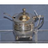 Victorian sterling silver mustard pot