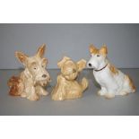 Three various Sylvac dog figures