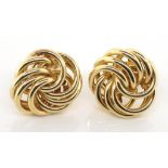 14ct Gold rope knot stud earrings