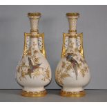 Good pair Victorian Royal Worcester vases