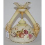 Royal Worcester blush ivory twin handle ewer