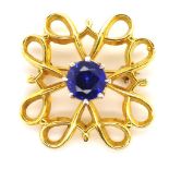 10ct gold and simulant brooch