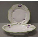 Art Nouveau Nymphenburg bowl and plate