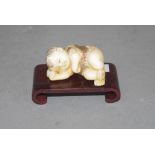 Antique Japanese ivory netsuke - sleeping child