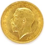 George V 1912 gold half sovereign