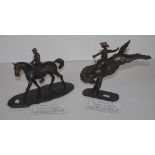 Two Eddie Hackman bronze" horse" sculptures