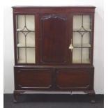 Antique mahogany display cabinet