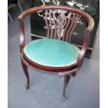 Vintage upholstered tub chair