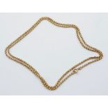 Antique 9ct gold muff chain