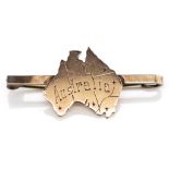 9ct gold map of Australia brooch