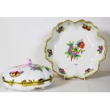 Herend hand painted Queen Victoria lidded bowl