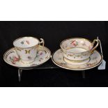 Two 19th century Spode cups and saucers