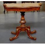 Victorian walnut card table