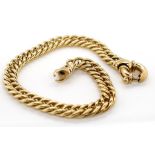 9ct gold double curb link bracelet