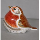 Royal Crown Derby 'Royal Robin' paperweight