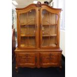 French oak vitrine / display cabinet