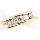 Diamond and 9ct gold ring