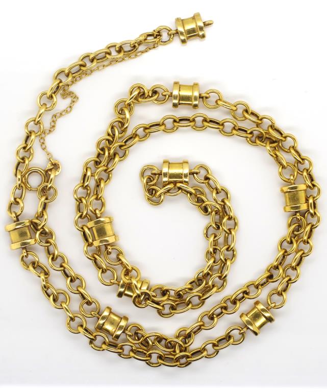 18ct gold cable chain necklace