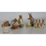 Five Beswick Beatrix Potter figures