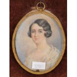 Vintage leather cased portrait miniature