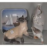 Royal Copenhagen cat figure