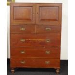 Antique teak campaign chest