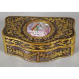 Antique French gilt bronze jewel case