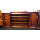 Victorian mahogany breakfront bookcase