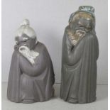 Two Lladro Chinese man figurines