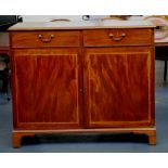 Late Georgian mahogany linen cabinet