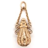 9ct rose gold pilgrim bottle fob charm