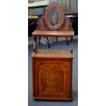 Victorian walnut mirror back cabinet
