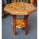 Octagonal specimen 2 tier table