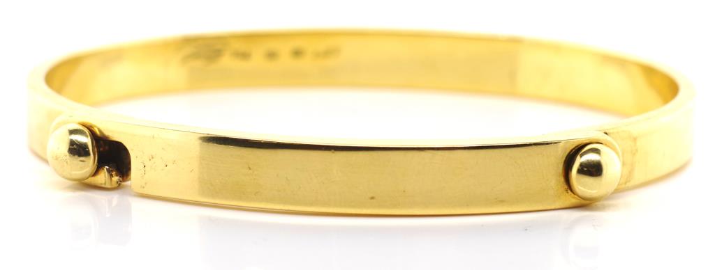 18ct yellow gold bangle - Image 2 of 5