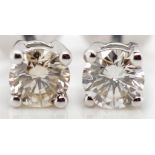 0.20ct Diamond and 18ct white gold stud earrings