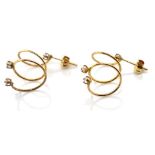 9ct gold spiral earrings
