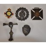 Four various vintage service medallions
