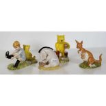 Four Royal Doulton Winnie the Pooh series figures