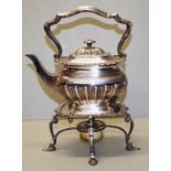 Vintage silver plate kettle on stand