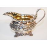 George IV sterling silver cream jug