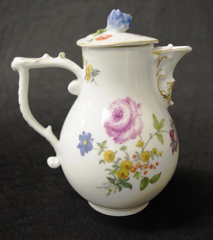 18th Century Meissen lidded cream jug - Image 3 of 5