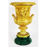 19th century French decorative gilt bronze urn
