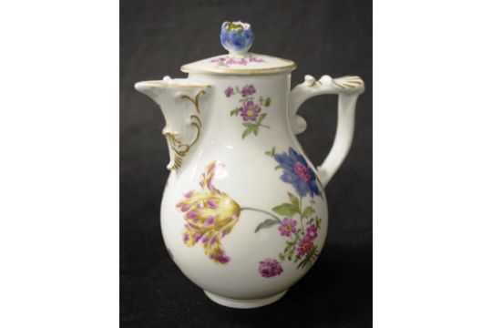 18th Century Meissen lidded cream jug - Image 1 of 5